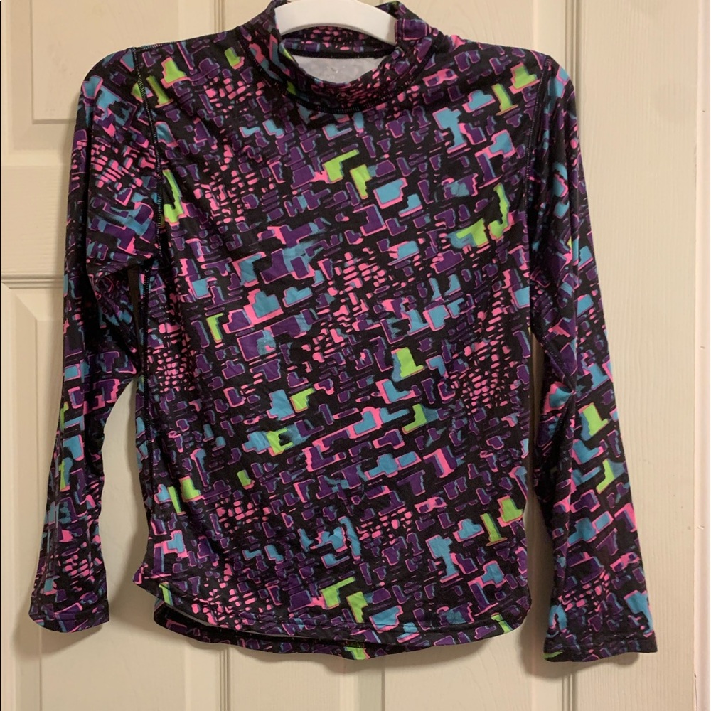 Colorful stretchy workout top